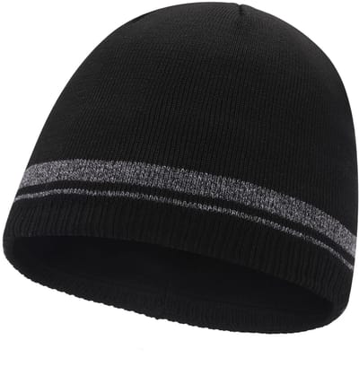 Dailygoods- Wintermuts Dikke Warme Slouch Beanie - Gebreide Muts - Doodshoofd Motief - Rekbaar - Eenheidsmaat - Geschikt voor Skiën/Bergbeklimmen