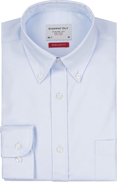 Steppin' Out Overhemd Twill Extra Lange Mouw Lichtblauw - Maat M - Heren - Overhemden Formeel