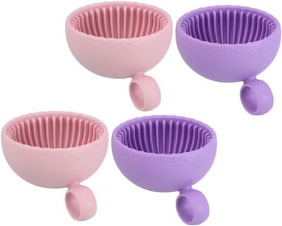 4 Stuks Make-up Kwasten Reiniger Make-up Kwasten Reinigingsbeker Siliconen Make-up Kwasten Reiniger Make-up Gereedschap Reinigingsdoos Make-up Kwasten Reinigingskom