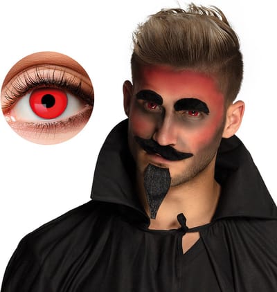 Boland - Paar 3-maandslenzen Duivel - Volwassenen - Halloween en Horror - Halloween contactlenzen - Horror