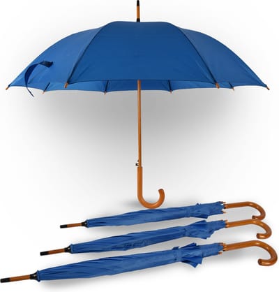 Paraplu 4 stuks - Set van 4 Elegante Volwassen Paraplu's voor Stijlvolle Bescherming | 102cm Diameter met Houten Look Handvat | Automatische en Windproof