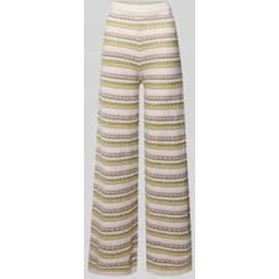 Bootcut broek in all-over look