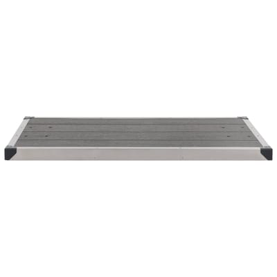 vidaXL - Buitendouchebak - 110x62 - cm - HKC - roestvrij - staal - grijs