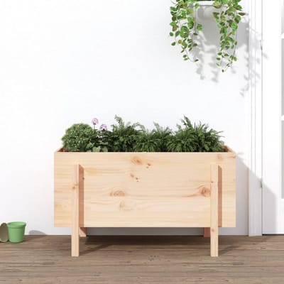 vidaXL - Plantenbak - verhoogd - 101x50x57 - cm - massief - grenenhout