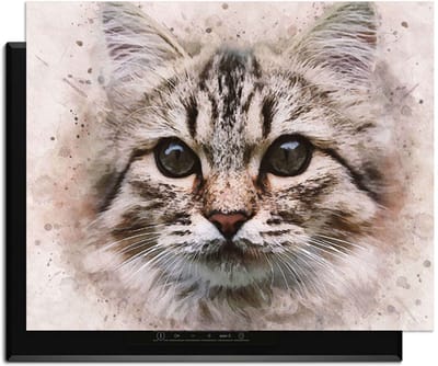 KitchenArt - Majestic Cat - Inductie Beschermer - 76x51.5 cm - Kookplaat Beschermer - Luxe Afdekplaat Inductieplaat - Anti-slip & Oprolbaar - Beschermmat Inductiekookplaat