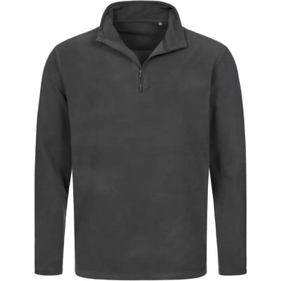 Stedman - Fleece Half-Zip Trui - Grey Steel (Solid) maat S