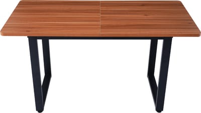 Eettafel in industriële stijl, rechthoekige eettafel, salontafel, moderne eenvoudige ijzeren eettafel, bruin