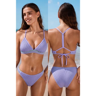 Stay a Little Longer Paarse Bikini Set