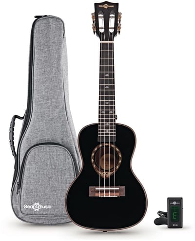 Archback Concert Ukulele Pakket van Gear4music, Zwart