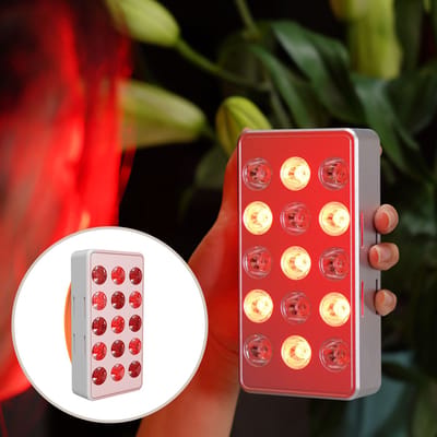 Rood Licht Therapie Lamp - Draadloos Reismodel - Vitalwave Nano-75 - rood en nabij infraroodlamp 660 nm & 850 nm - 75 Watt - Incl. E-BOOK over Red Light Therapy