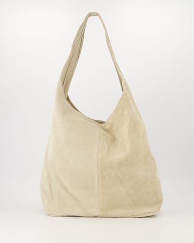 Teatro - Loreen - Shopper - Suede - Leer - Ecru - Ruim