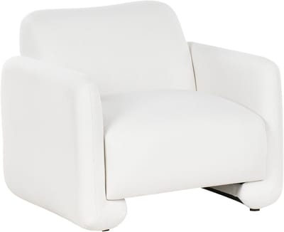 SALAND - Fauteuil - Wit - Polyester