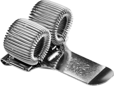 Terry Pennenhouderclip Voor 2 Pennen of Potloden Zilver