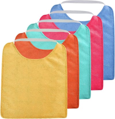 Set van 5 Absorberende Baby Slabbetjes met Verstelbare Drukknoop - Unisex Bandana Slabbetjes voor Pasgeborenen en Baby's, Ideaal tegen Speeksel en Vlekken