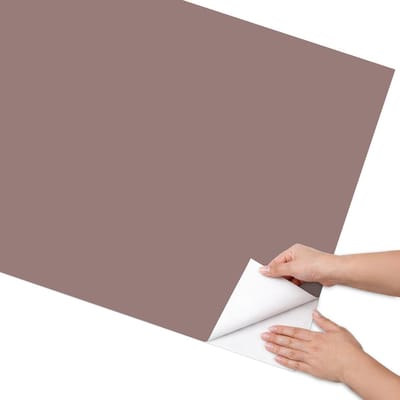 Coloray Meubel Wrap Folie - Rood Meubelfolie - 75x150 cm - Wrapfolie Keuken Pastelbruin - Decoratiefolie - Minimalist Meubelfolie - Meubel Wrap Folie - Woonkamer decoratie - Achtergronden en patronen