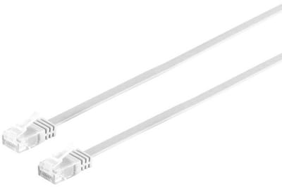 Patchkabel-Flachkabel U/UTP cat. 6 slim weiß 0,25m