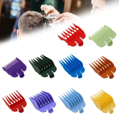 Professionele Haarclipper Kammen Set van 10 Stuks met Antistatische Borstels voor Kappers en Thuisgebruik, Kleurrijke Accessoires voor Haarverzorging