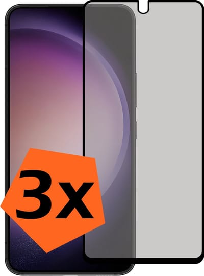 Screenprotector - 3 Stuks - Geschikt voor Samsung Galaxy S23 - Privacy Filter - Gehard Glas - Beschermglas - Tempered Glass - Screen Protector