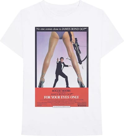 James Bond - For Your Eyes Poster Heren T-shirt - S - Wit