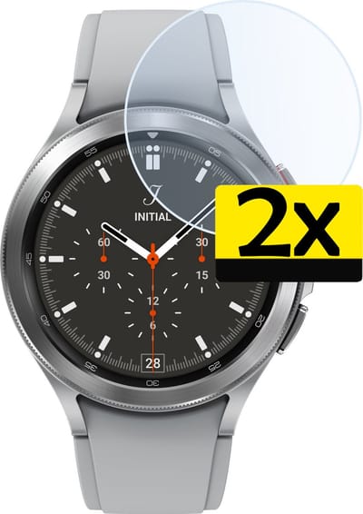 Screenprotector - 2 Stuks - Geschikt voor Samsung Galaxy Watch 4 Classic 42 mm - Sterk & Shockproof - Tempered Glass - Beschermglas Screen Cover - Gehard Glas - Bescherm Protector voor Smartwatch