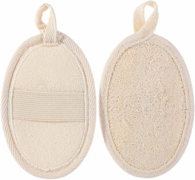 2 Beige Luffa Badetücher - Loofah Schwamm - Rückenschrubber - Natuurlijke Exfoliatie - Douche Accessoires