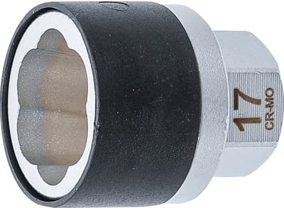 BGS Spiraal-profiel-dopsleutelinzet/schroefuitdraaier aandrijving buitenzeskant 17 mm SW 17 mm - 7510-17