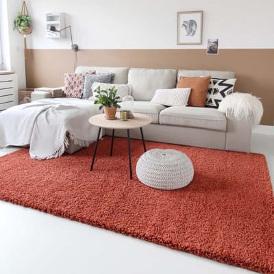 Hoogpolig vloerkleed - Shaggy Trend terracotta 60x110