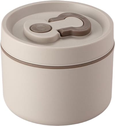 Geïsoleerde Lunchbox - Voedselcontainer Warm - Maaltijden Warm Houden - Lekvrij Ontwerp - 650 ml - Beige