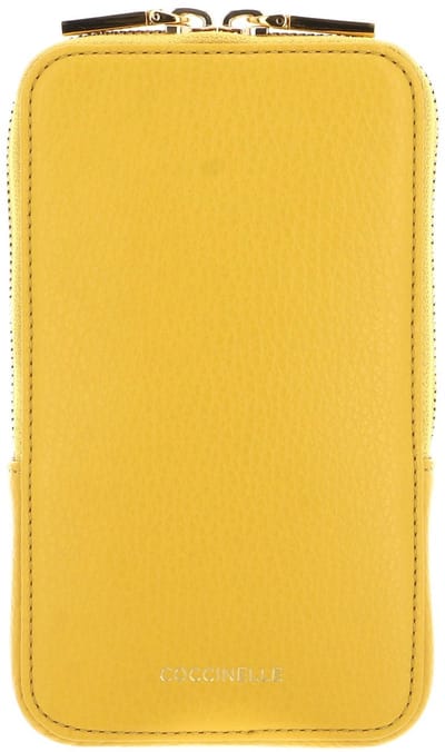 COCCINELLE Leren telefoontasje Flor Hi-Tech Phone Bag Soleado geel