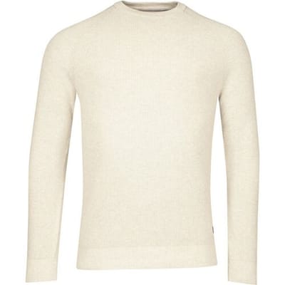 Baileys Trui Crew Neck Allover Rib Knit Kitt Melange / male