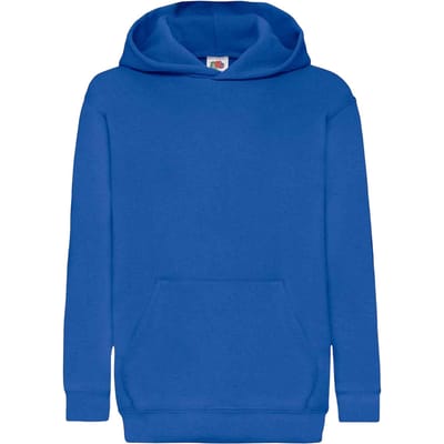 Fruit Of The Loom Kids Unisex Classic 80/20 Hoodie (Koningsblauw)