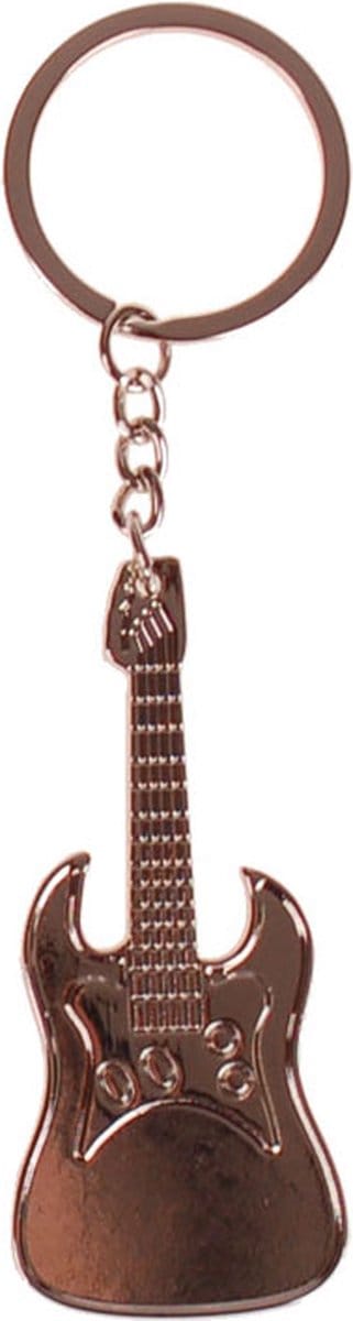 Tashanger/Sleutelhanger Gitaar - Zilverkleurig - 7x3cm