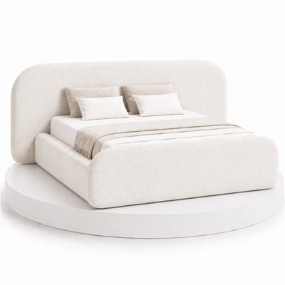 Japandi Bed Kanso - 160x200 Compleet - Boxspring met opbergruimte - Off-white - BalBedden