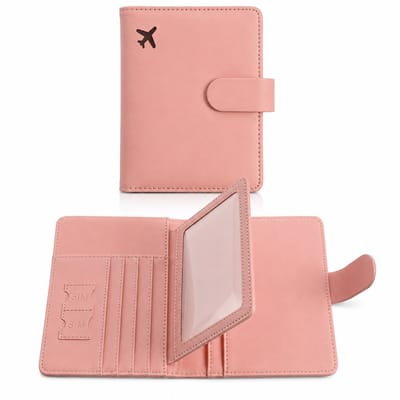 Consumerce® PU-Leren Paspoort Hoesje – Roze – Paspoorthoes – Travel Wallet – Reisdocumenten Cover – Paspoorthouder – Organizer – Paspoorthoezen – Tasje – Reisportemonnee – Reisportefeuille - Organiser