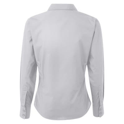 Premier Dames/Dames Popeline Blouse met Lange Mouwen (Zilver)