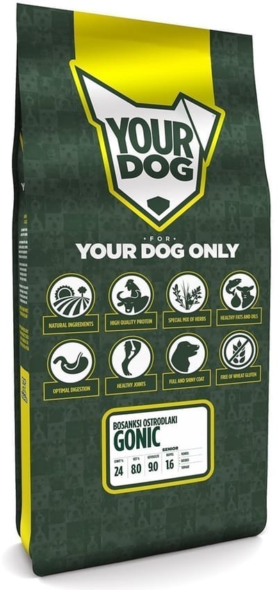 Yourdog Bosanksi ostrodlaki gonic Rasspecifiek Senior Hondenvoer 12kg | Hondenbrokken