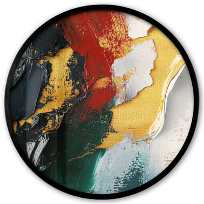 Poster in lijst Rond - Fotolijst 40x40 cm - Posters - Modern - Kerst - Abstract - Goud - Ronde posterlijst zwart - Decoratie - Wanddecoratie woonkamer - Kerstdecoratie voor binnen - Kerstversiering - Kerstmis versiering in huis - Kerstaccessoires