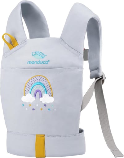 Poppendrager Peuter - Knuffeldier Drager - Spelen Wandelen - Biologisch Katoen - 225x16x45 cm - Regenboog