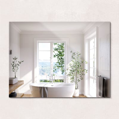 ArtPrintCave Wandspiegel - Rechthoekige Spiegel Frameloos - 80x60 cm - Inloopkastspiegel – Badkamerspiegel - Toiletspiegel - Spiegel Rechthoek Zonder Lijst - Moderne Wandspiegel - Rechthoekige Spiegel Zonder Lijst