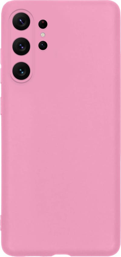Hoes - Geschikt voor Samsung Galaxy S23 Ultra - Sterk & Shockproof - Hoesje Cover - Siliconen Case - Lichtroze