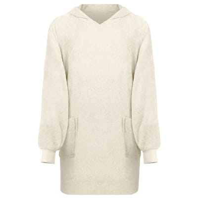 vidaXL Deken hoodie KINN Crème L Katoen