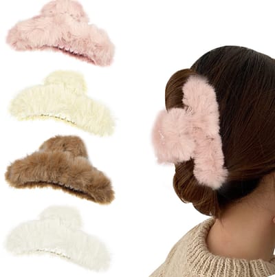 JHUBERS- Haarclips Groot - Antislip Haarclips - Pluizige Haarclips - Voor Dik/Dun Haar - Geschikt voor Vrouwen - Perfect Cadeau - Haarspeld