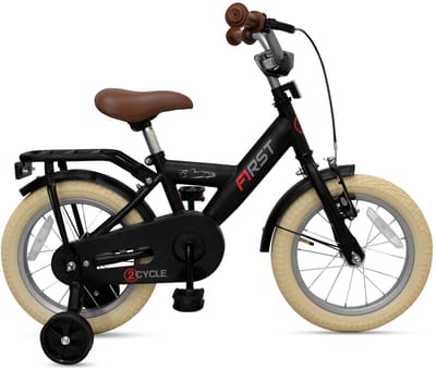 2Cycle First kinderfiets 14 inch (3 tot 5 jaar) voor jongens zwart