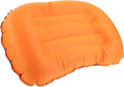 Opblaasbaar Kussen - Kampeerkussen - Comfortabel Rusten - Ergonomisch Ontwerp - 45x30x11 cm - Oranje