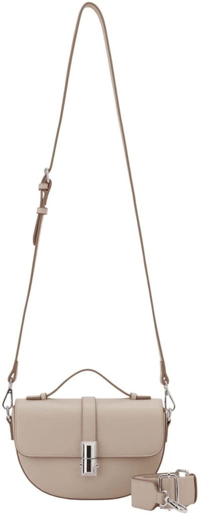 SEIDENFELT MANUFAKTUR Schoudertas Lilla Ro Saddle Bag Light Sand Beige