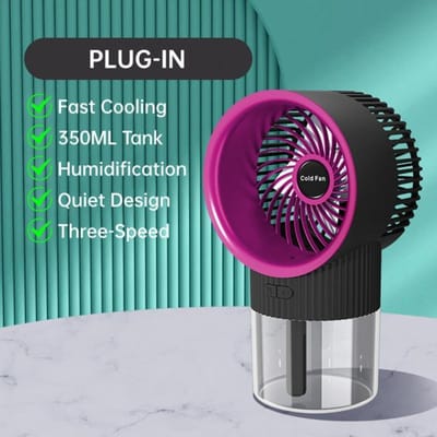 Climatiseur Portable, ventilateur de refroidissement, ventilateurs électriques rechargeables par USB, refroidisseur d'air, humidificateur par pulvérisation, ventilateurs de circulation d'air pour la maison plug in rose