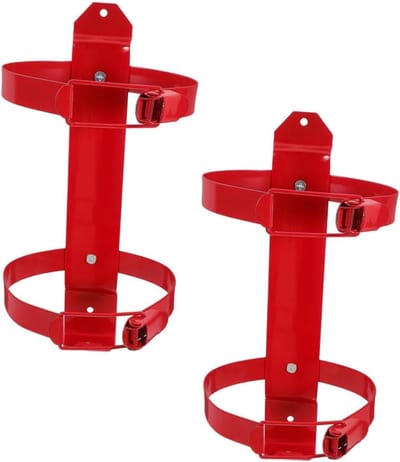 Brandblusser Bevestiging - Houders Set - Veilige Opslag - Universele Pasvorm - 25.5 cm - Rood