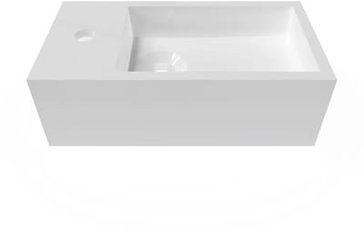 DutchLine - Solid.Surface Fontein - Glans Wit Links - 440x220x120mm