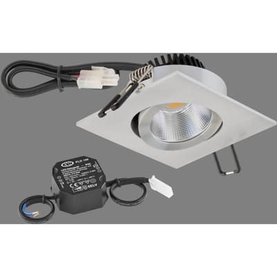 EVN PC20 inbouw hoekig fasedimmer 3000K aluminium