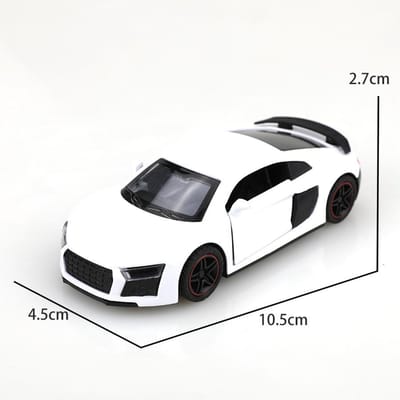 (Ensaché)1:43 R8 Voiture de Course, Voiture Modèle en Alliage, Véhicule Simulé, Voiture en Alliage pour Enfants, Modèle Jouet pour Garçon, Ornements de Voiture